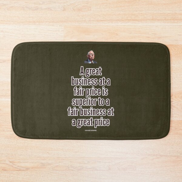 Item preview,  A great business at a fair price is superior to a fair business at a great price, Charlie Munger Quote Variation  designed and sold by VarnaChitra.