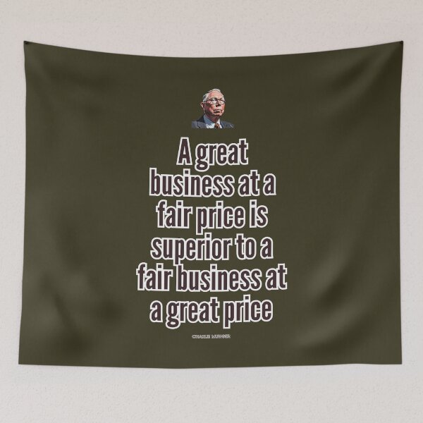 Item preview,  A great business at a fair price is superior to a fair business at a great price, Charlie Munger Quote Variation  designed and sold by VarnaChitra.