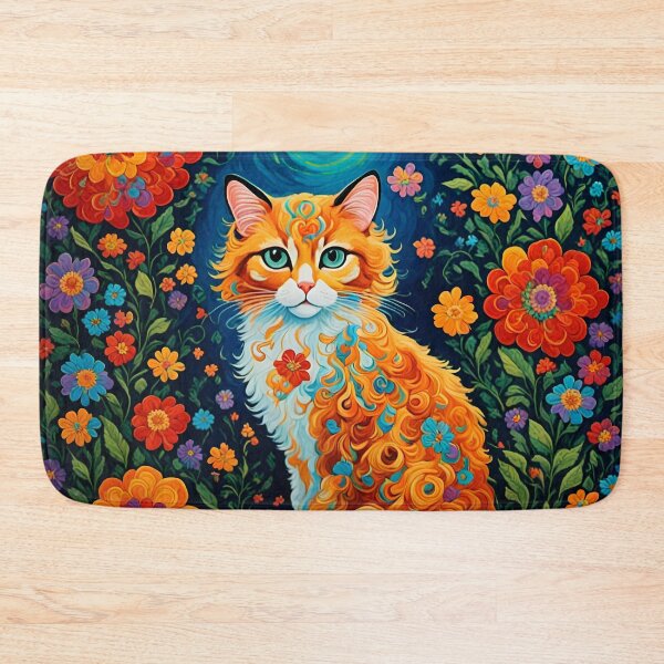 Item preview, Ginger Cat in the Flowers designed and sold by Angelandspot.
