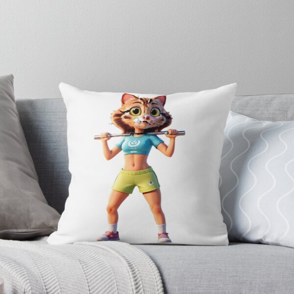 Artikelvorschau,  Katze im Fitnessstudio entworfen und verkauft von luckybirds.