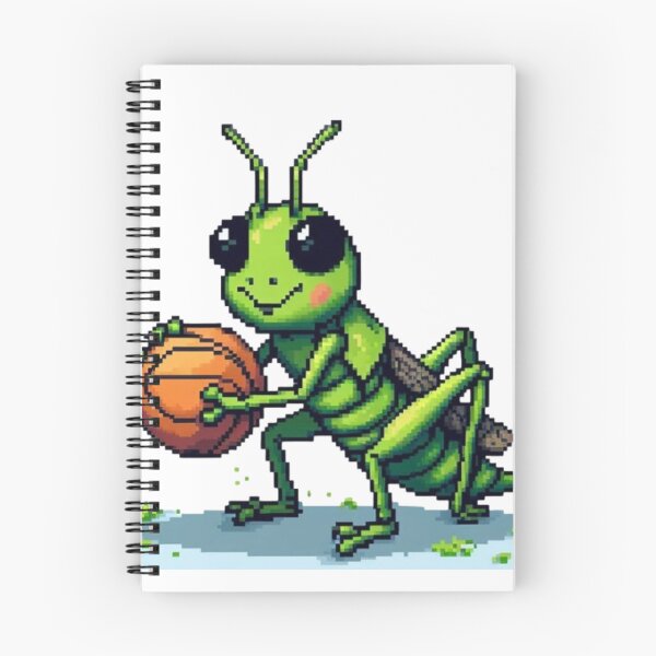 Item preview, Cute grasshoper going for basketball game designed and sold by Koobiocc.
