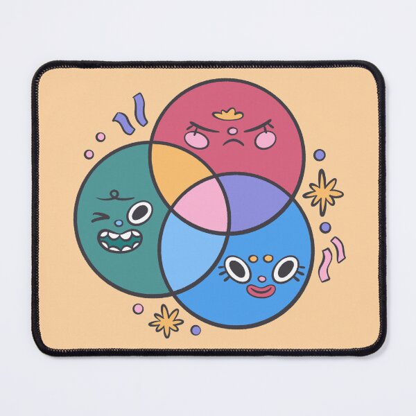 Item preview, Cute RGB color circles of smiley faces designed and sold by lizdejupiter.