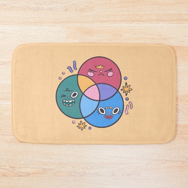 Item preview, Cute RGB color circles of smiley faces designed and sold by lizdejupiter.