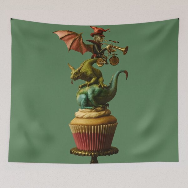 Item preview, Bizarre Crescendo: Cupcake Dragons & Trumpet Vamp designed and sold by AI-Only Creations.