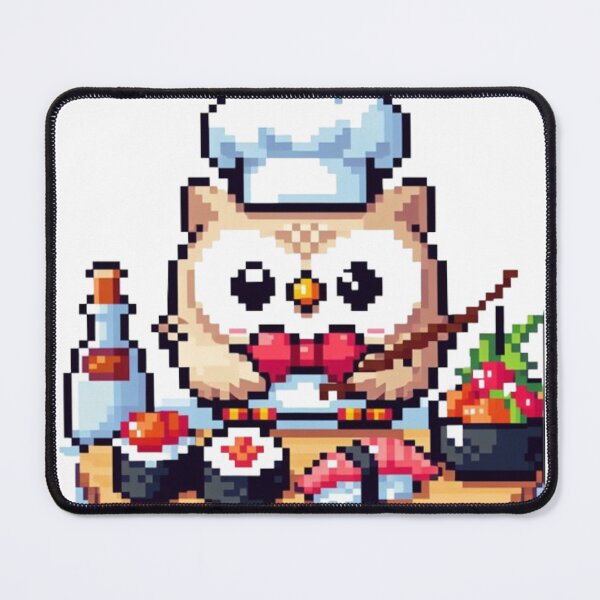 Item preview, Cute owl making sushi designed and sold by Koobiocc.