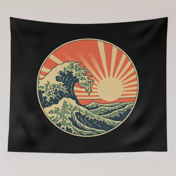 Item preview, Hokusai rolling wave Vintage Style designed and sold by EanayarDesigns.