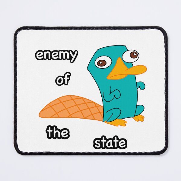 Item preview, Perry the Platypus Enemy of the State - white text designed and sold by hollyvanassen.