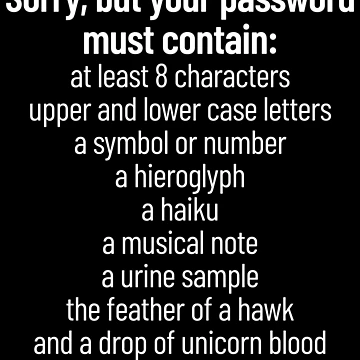 Imagen de la obra Cyber Security Funny Password Requirements Cybersecurity Gear de DynamicDesign