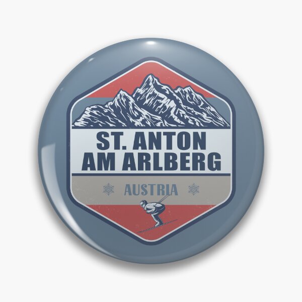 Artikelvorschau, St. Anton am Arlberg Österreich Vintage Ski-Design entworfen und verkauft von CynthiaGraphics.