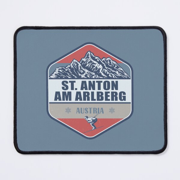 Item preview, St. Anton am Arlberg Austria Vintage Skiing Design designed and sold by CynthiaGraphics.