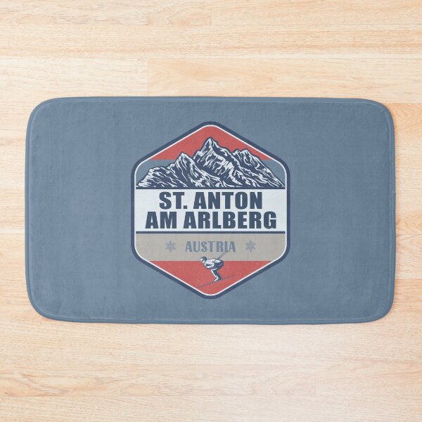 Item preview, St. Anton am Arlberg Austria Vintage Skiing Design designed and sold by CynthiaGraphics.