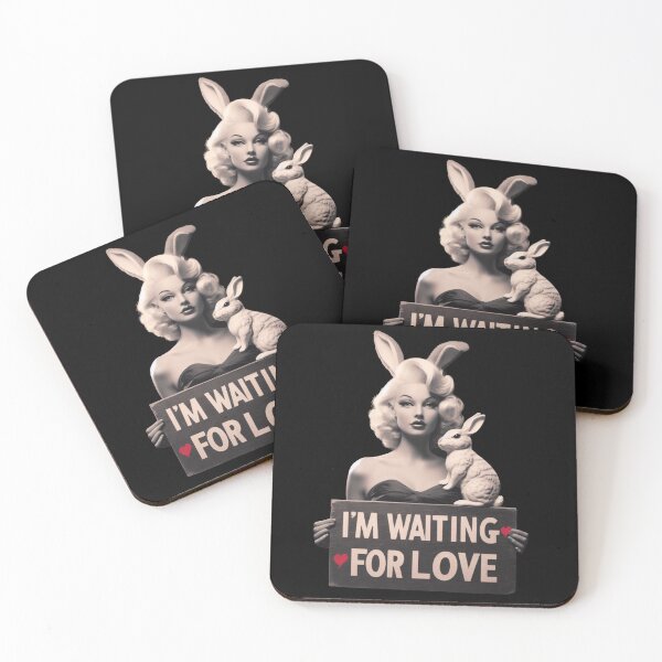 Item preview, I'M WAITING FOR LOVE - OLD HOLLYWOOD STYLE BUNNY WOMAN designed and sold by justyna-s28.