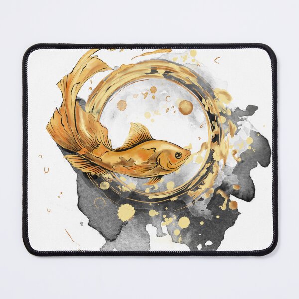 Item preview, Black and white graphics. Goldfish. Painted in ink designed and sold by Ekalininart.