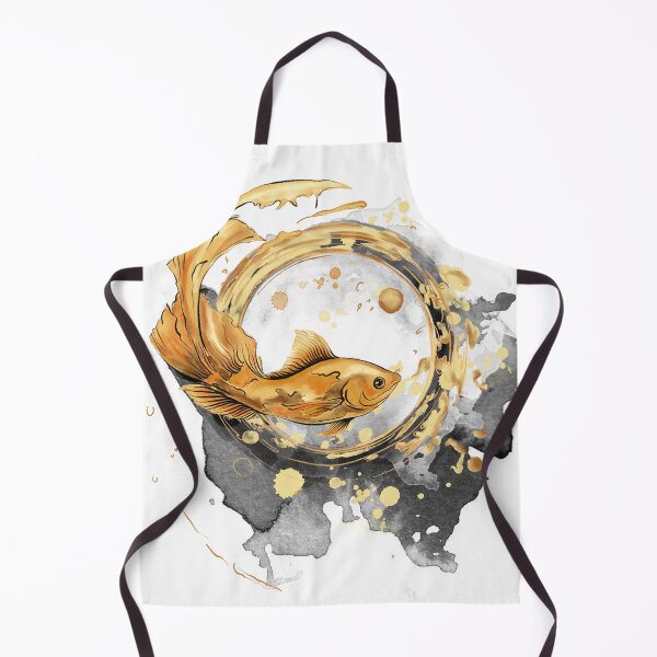 Item preview, Black and white graphics. Goldfish. Painted in ink designed and sold by Ekalininart.