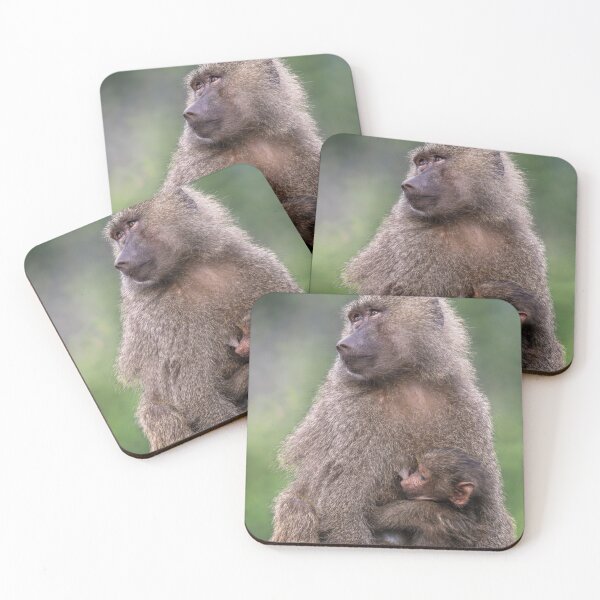 Item preview, Mom and Baby Baboon Tanzania Africa designed and sold by PhotoArt by Joan Carroll.