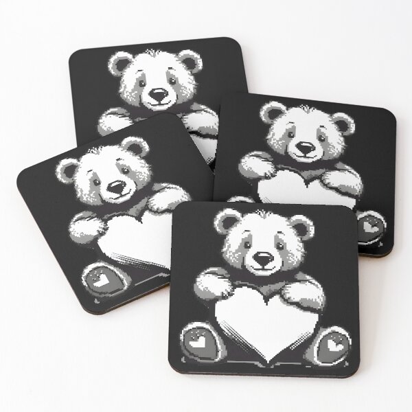 Item preview, Pixelated Love: A Heartwarming Teddy Bear Masterpiece designed and sold by CoolVisionStd.