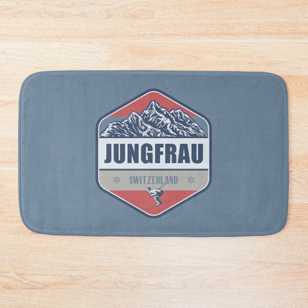 Item preview, Jungfrau Switzerland Vintage Winter Skiing Design designed and sold by CynthiaGraphics.