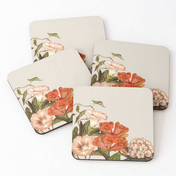 Item preview, Neutral Flowers Pink beige orange green designed and sold by DesignJiggy.