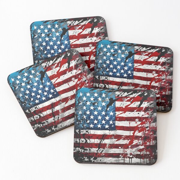 Item preview, Pop Art Patriotic American flag digital print  designed and sold by dcrc.