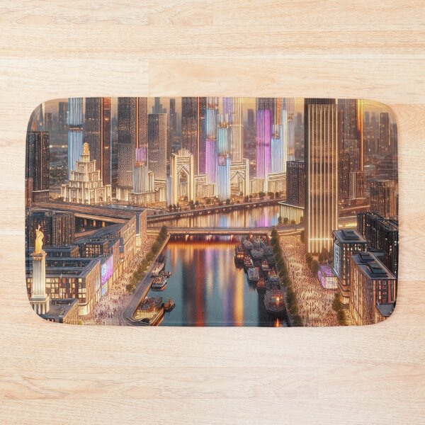 Item preview, City future, Canvas vacations, oil paint designed and sold by Pawimon.