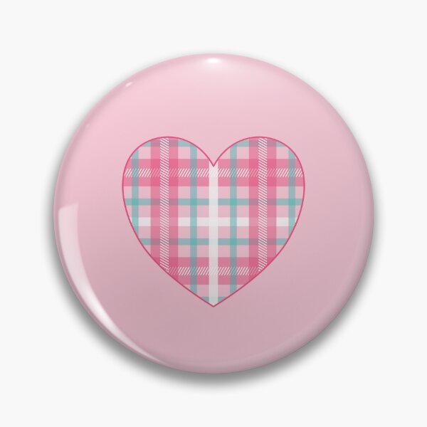 Item preview, Pink Plaid Heart designed and sold by beccaveedesigns.