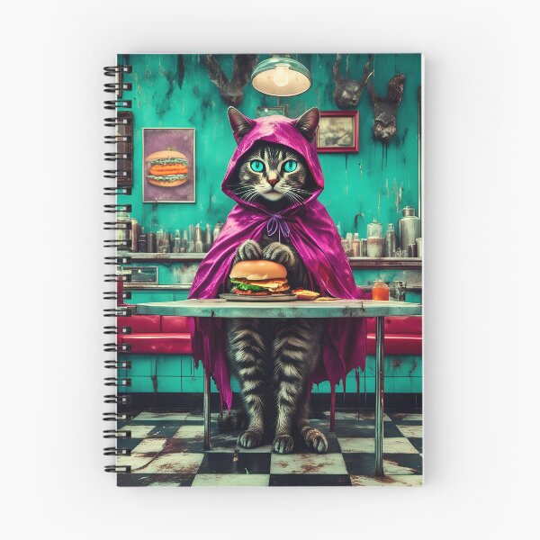 Item preview, Cat at the Diner in a Purple Cloak designed and sold by Angelandspot.