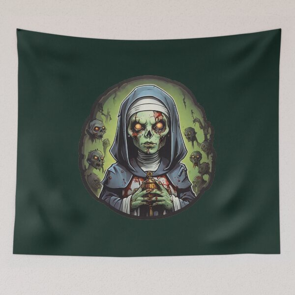 Item preview, Cartoon Zombie Nun designed and sold by ArtCraftLab.
