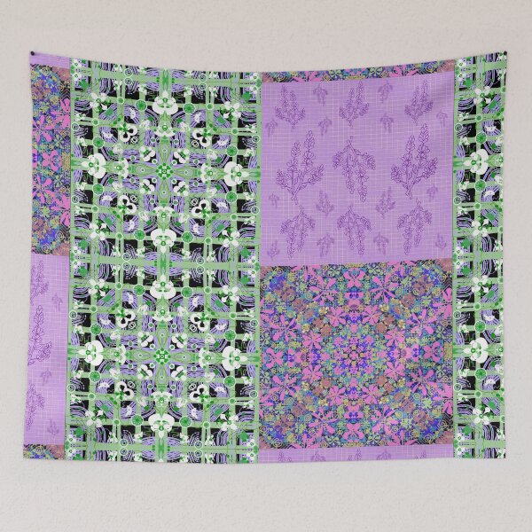 Item preview, quilt floral pattern designed and sold by Flowersonstuff.