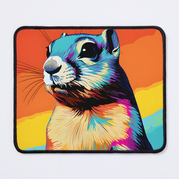 Item preview, Ground Squirrel portraits art. animal colorful. Animal throw pillow.  designed and sold by formform.