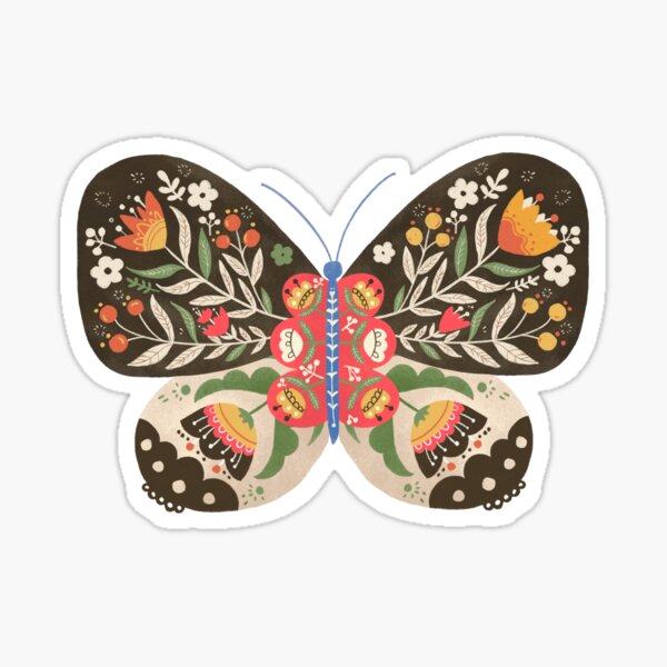 Item preview,  Papillon floral dessiné à la main designed and sold by Moad Fahim.