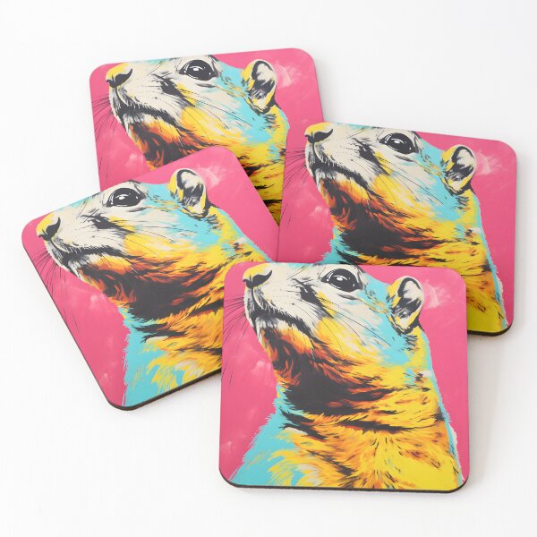 Item preview, Ground Squirrel portraits art. animal colorful. Animal throw pillow.  designed and sold by formform.