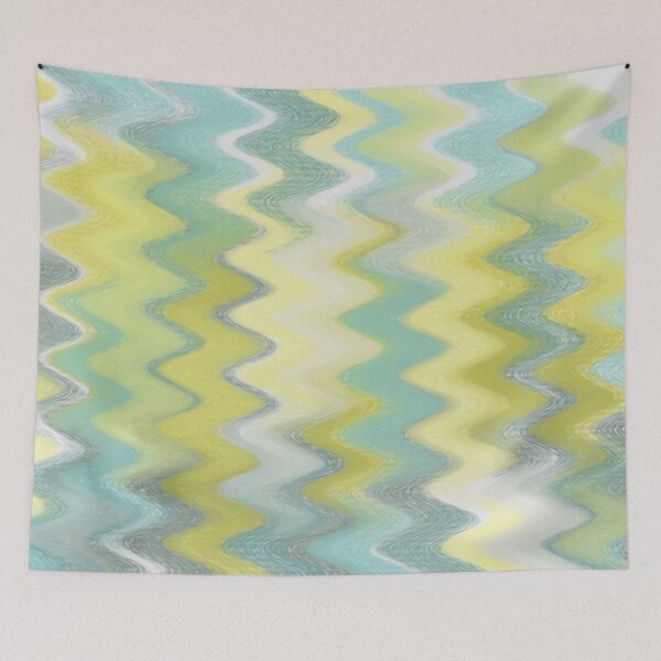 Item preview, Sunny Grove -Wavy, abstract geometric pattern designed and sold by MayGreenAbgrall.