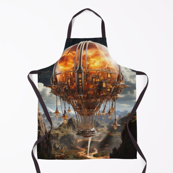 Item preview, Big air balloon with a basket at the bottom, blown up city instead of balloon designed and sold by oilidesing.