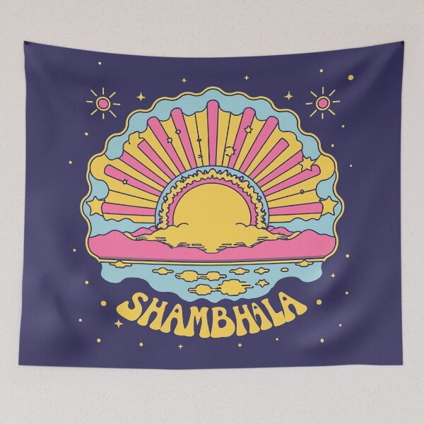 Item preview, Sun Over the Water - Shambhala - Bright Colors, Clean Lines - 60's Mod Style designed and sold by Loving Nature Gifts.