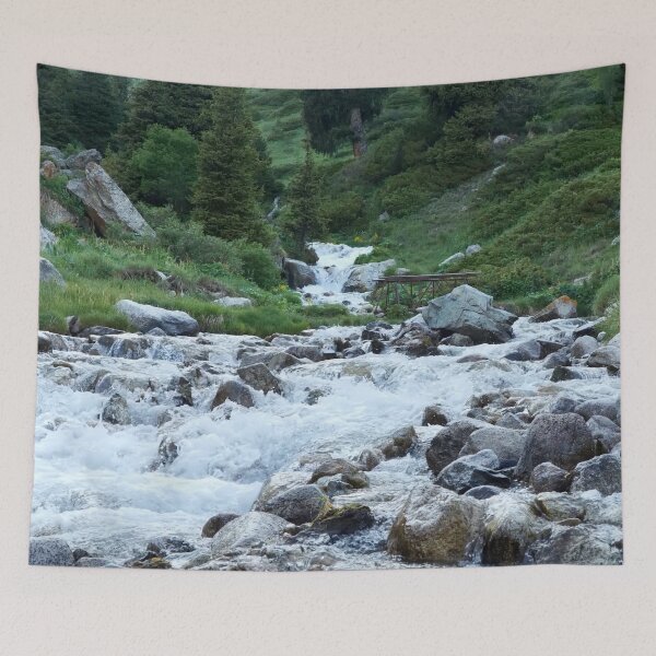 Item preview, Flowing Mountain River on Mountainside designed and sold by RelaxingEscapes.
