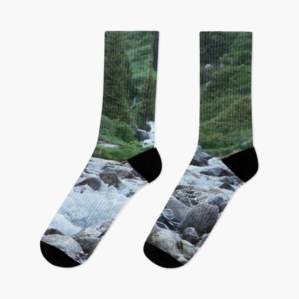 Item preview, Flowing Mountain River on Mountainside designed and sold by RelaxingEscapes.