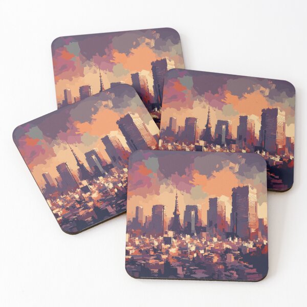Item preview, Tokyo Japan cityscape Impressionism Painting designed and sold by TomFrontierArt.