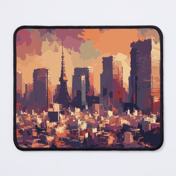 Item preview, Tokyo Japan cityscape Impressionism Painting designed and sold by TomFrontierArt.