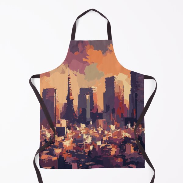 Item preview, Tokyo Japan cityscape Impressionism Painting designed and sold by TomFrontierArt.