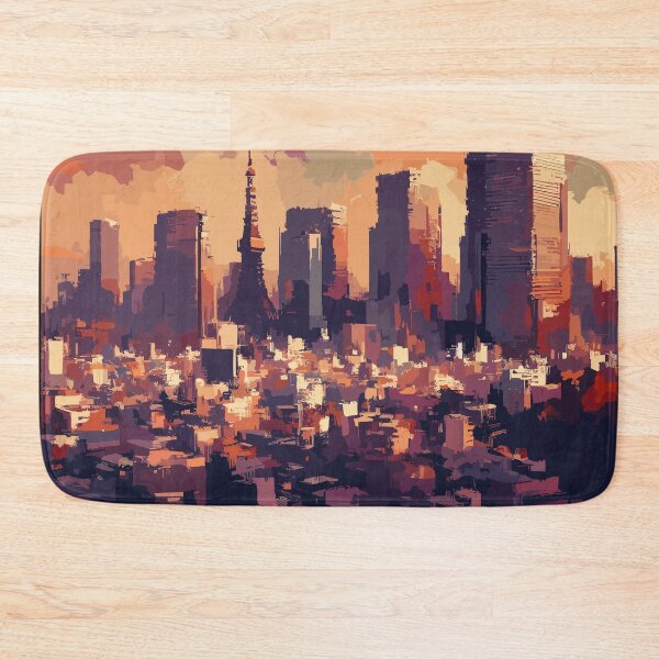 Item preview, Tokyo Japan cityscape Impressionism Painting designed and sold by TomFrontierArt.