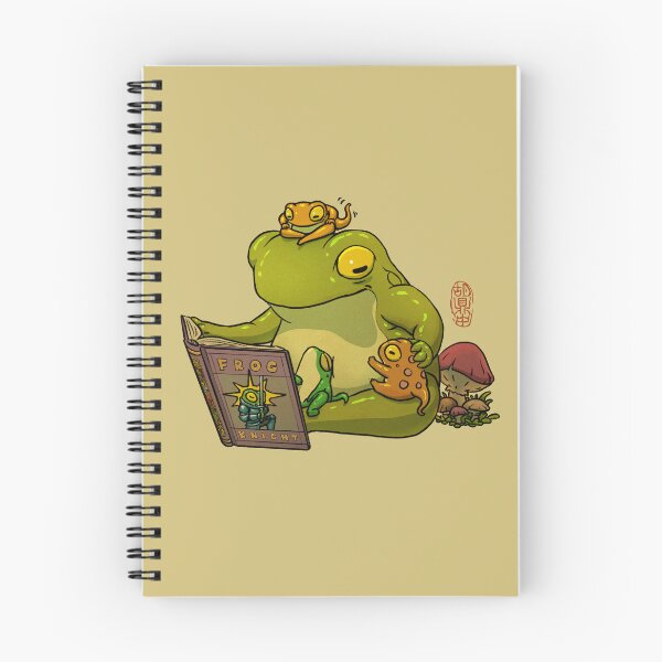 Item preview, frog telling fairy tales to froglets cute asian art designed and sold by DingHuArt.
