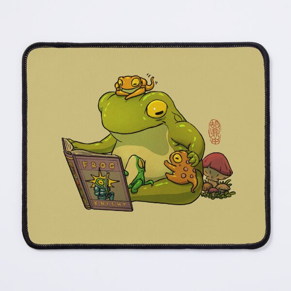 Item preview, frog telling fairy tales to froglets cute asian art designed and sold by DingHuArt.