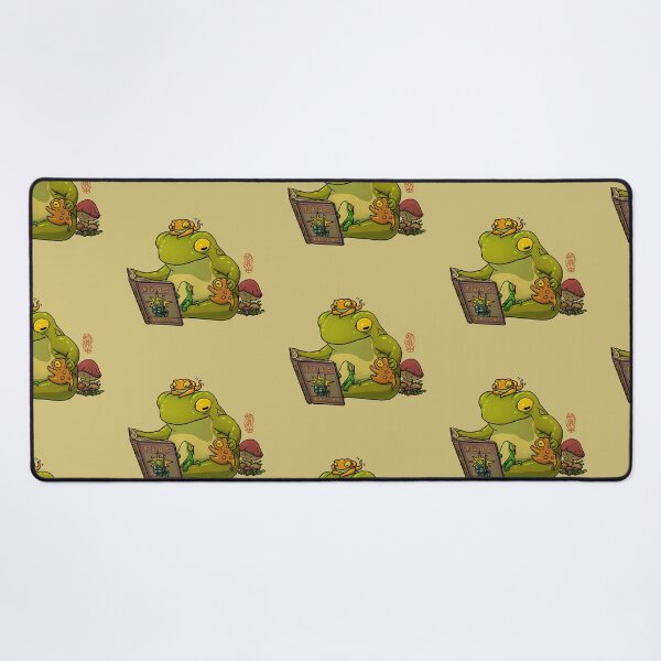 Item preview, frog telling fairy tales to froglets cute asian art designed and sold by DingHuArt.