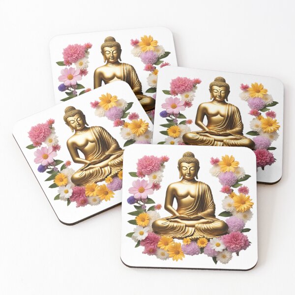 Item preview, Gold Budda and flowers designed and sold by MyCraftForYOU.