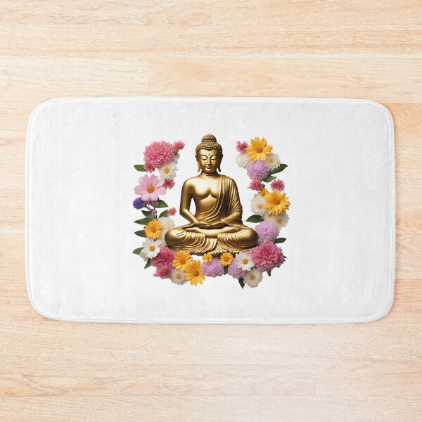 Item preview, Gold Budda and flowers designed and sold by MyCraftForYOU.