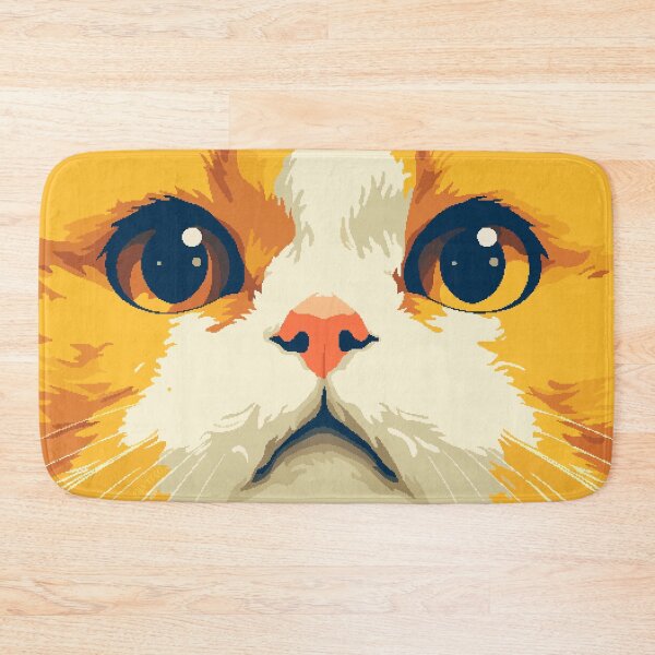 Item preview, Cute Kawaii Orange Cat Face Pixel Art designed and sold by LVTFCOarts.