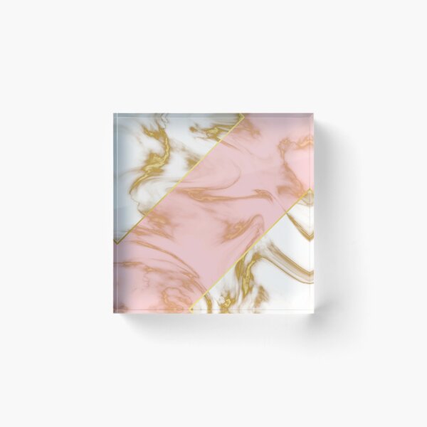 Item preview, Marble abstract - white with pink gold sash designed and sold by tqueen.