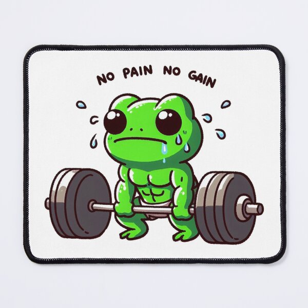 Item preview, No Pain No Gain: Muscle Frog designed and sold by LemuellTrends.