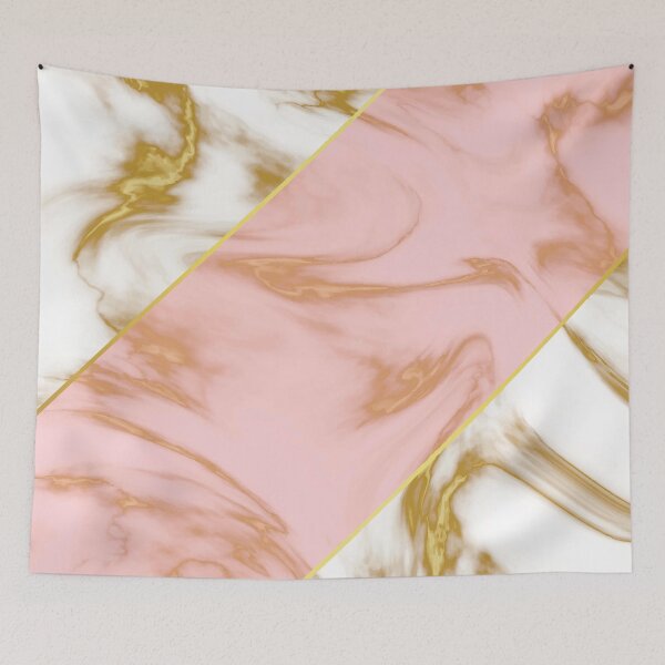Item preview, Marble abstract - white with pink gold sash designed and sold by tqueen.