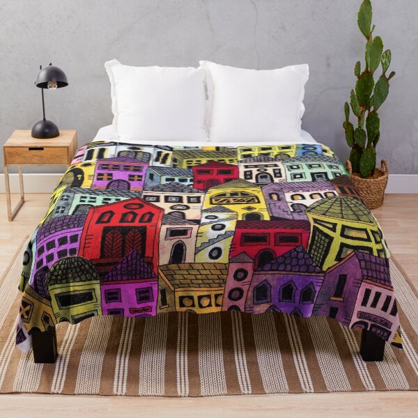 Item preview, Hand Drawn Uptown Cityscape designed and sold by Curraleigh Crafts.